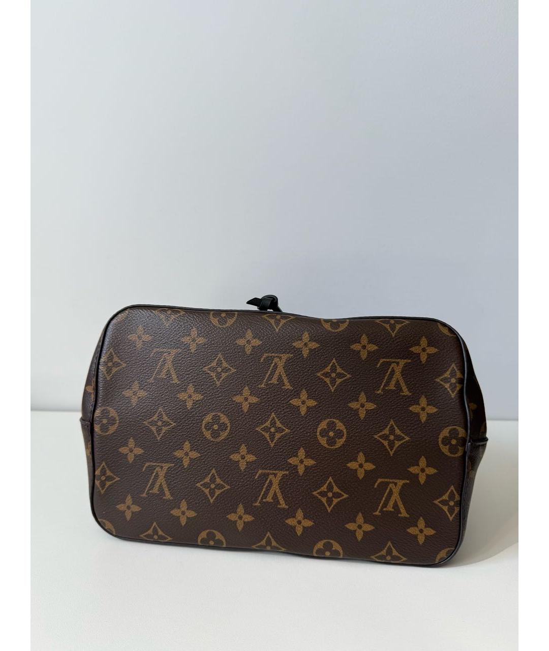 LOUIS VUITTON Коричневая кожаная сумка через плечо, фото 6