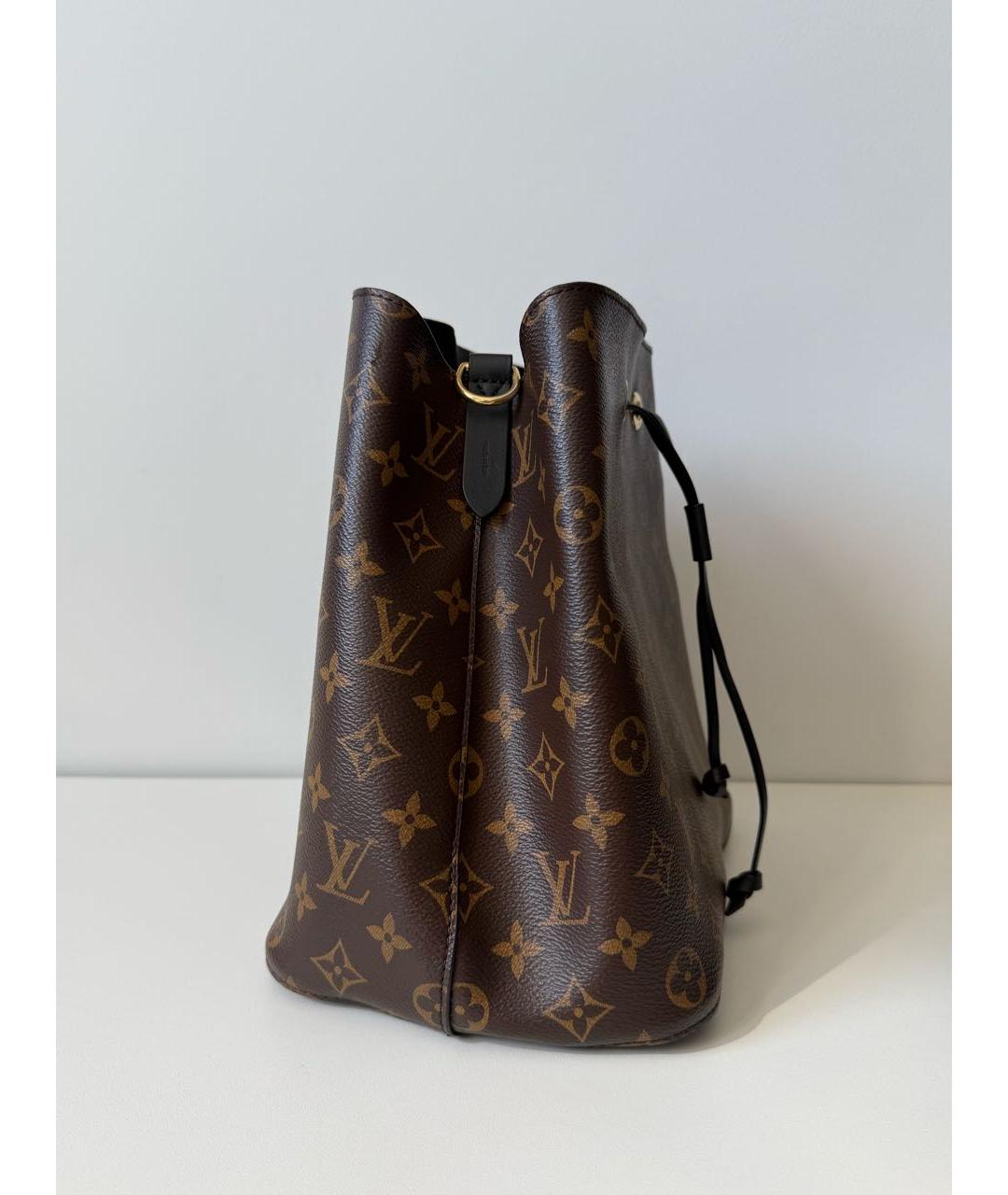 LOUIS VUITTON Коричневая кожаная сумка через плечо, фото 5