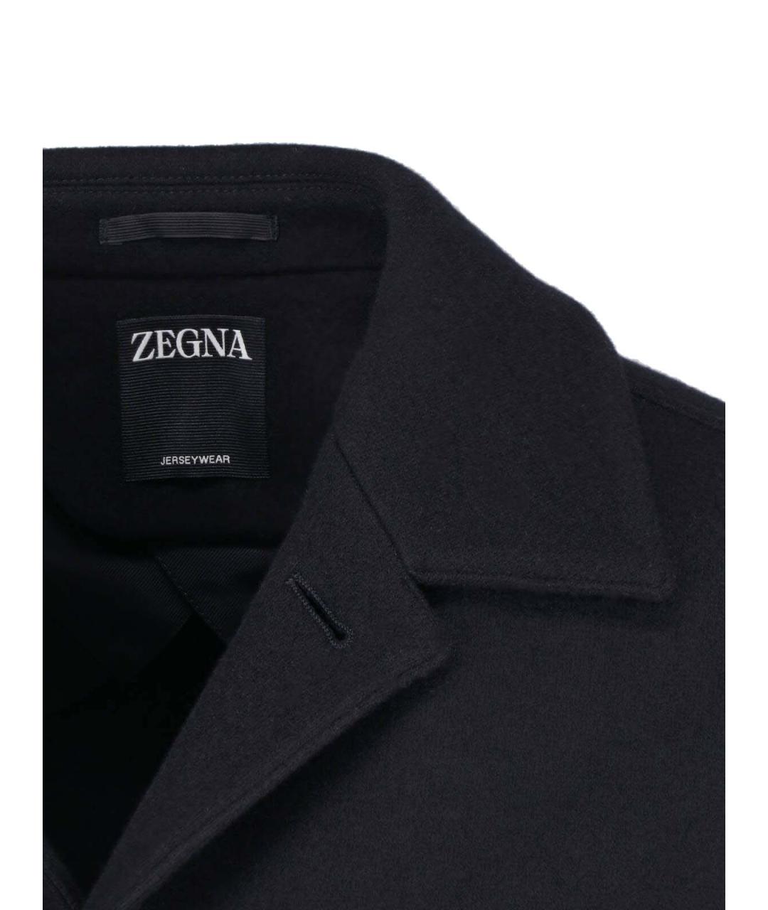 ZEGNA Черное шерстяное пальто, фото 4