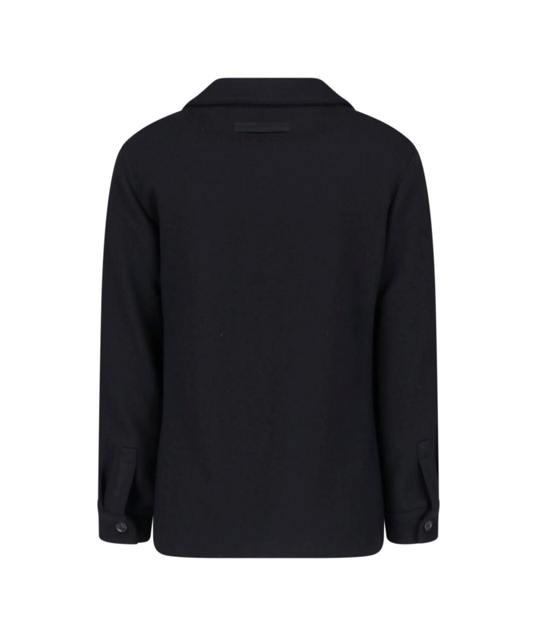 ZEGNA Черное шерстяное пальто, фото 2