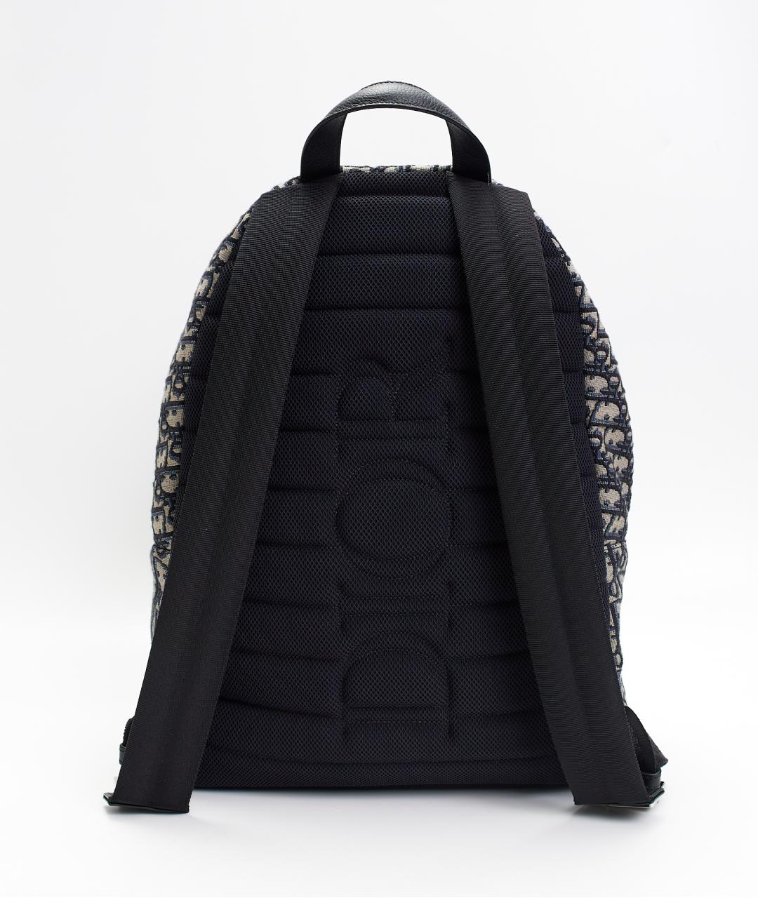 CHRISTIAN DIOR Синий жаккардовый рюкзак, фото 3