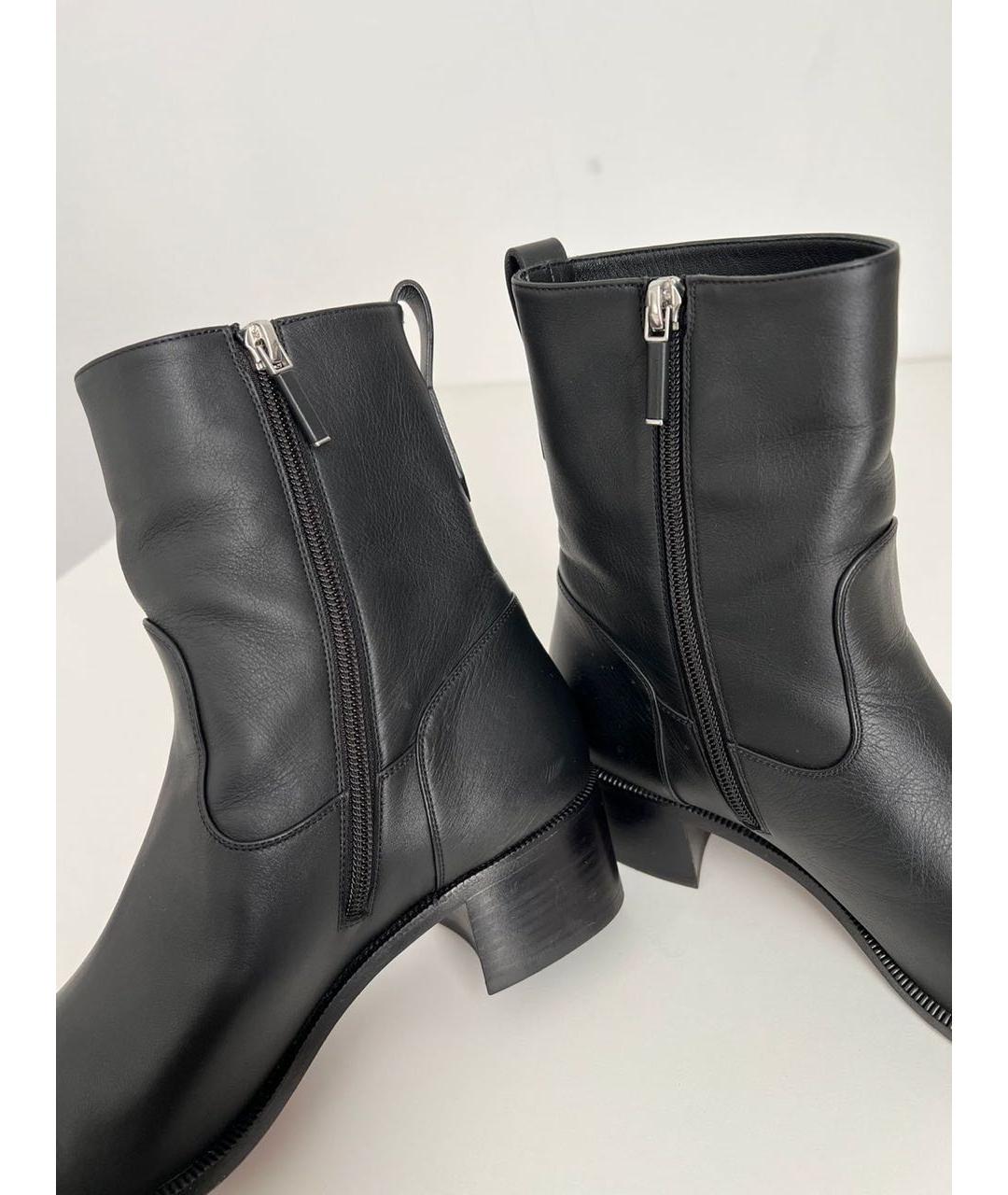 CHRISTIAN DIOR Черные кожаные полусапоги, фото 7