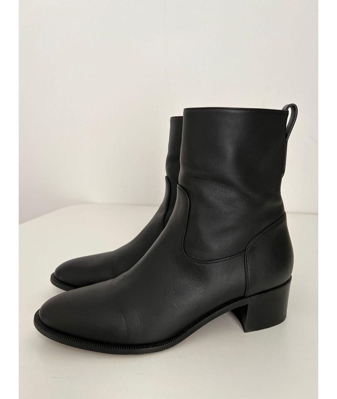CHRISTIAN DIOR Черные кожаные полусапоги, фото 2