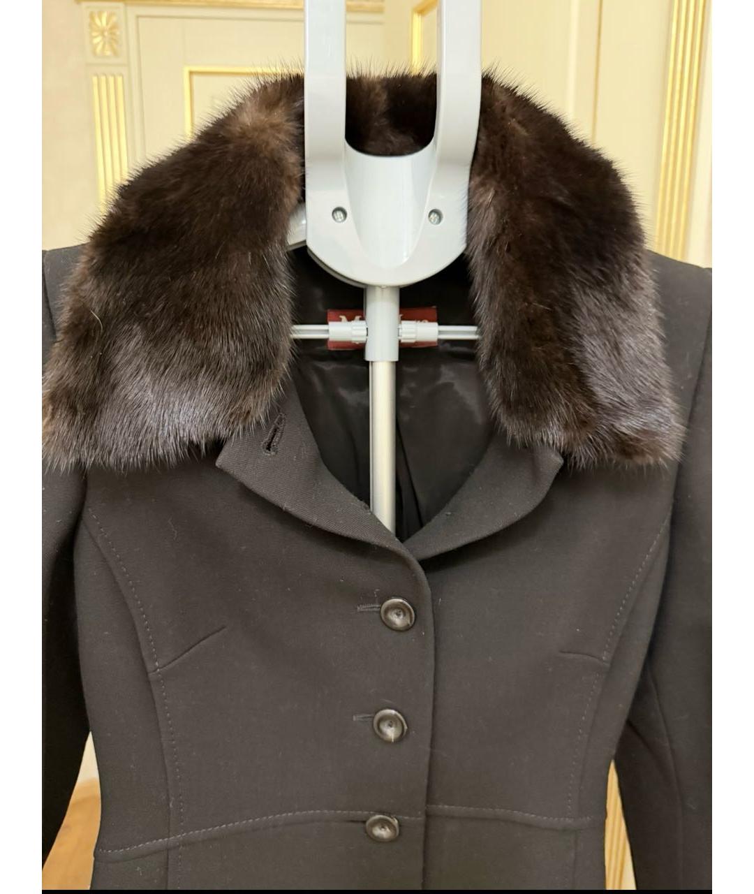 MAX MARA STUDIO Черное шерстяное пальто, фото 4