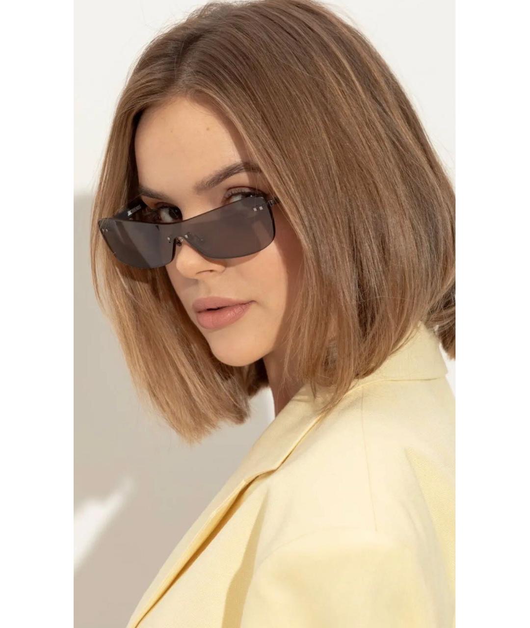JACQUEMUS Серые пластиковые солнцезащитные очки, фото 5