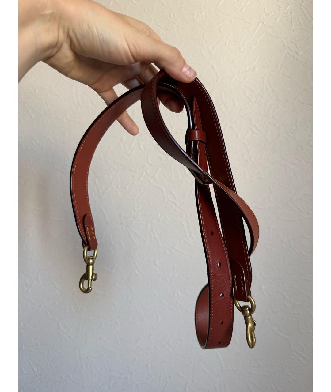 COACH Коричневая сумка тоут из канвы, фото 7