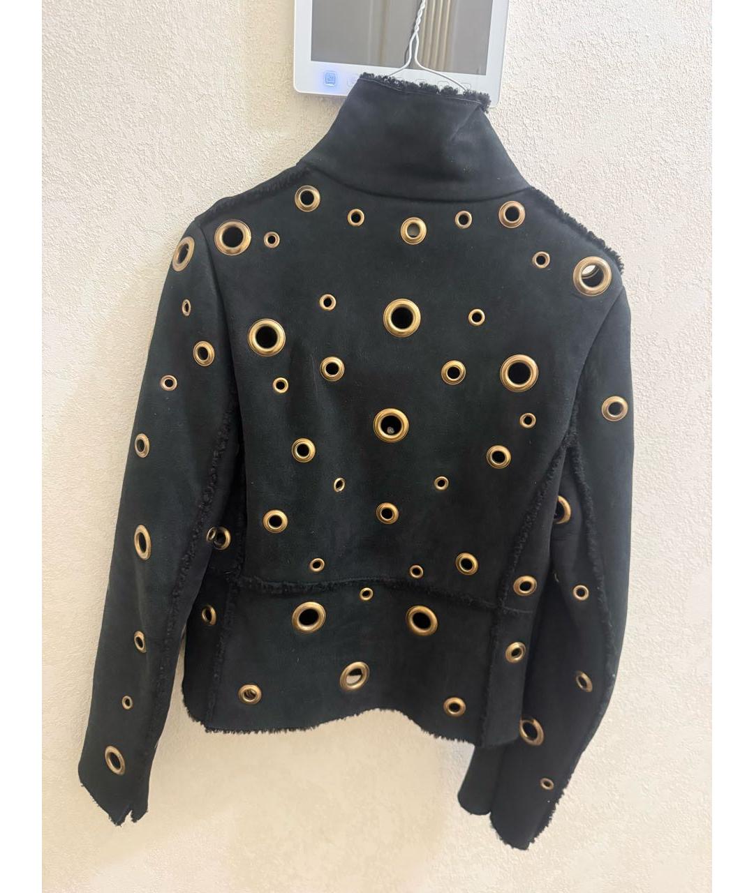 LOVE MOSCHINO Черная дубленка, фото 2