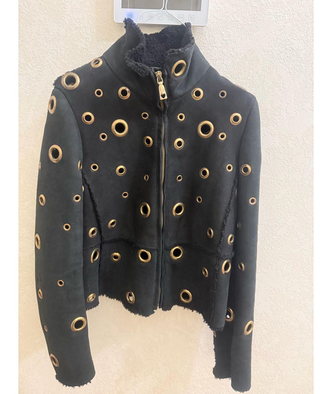 LOVE MOSCHINO Черная дубленка, фото 8