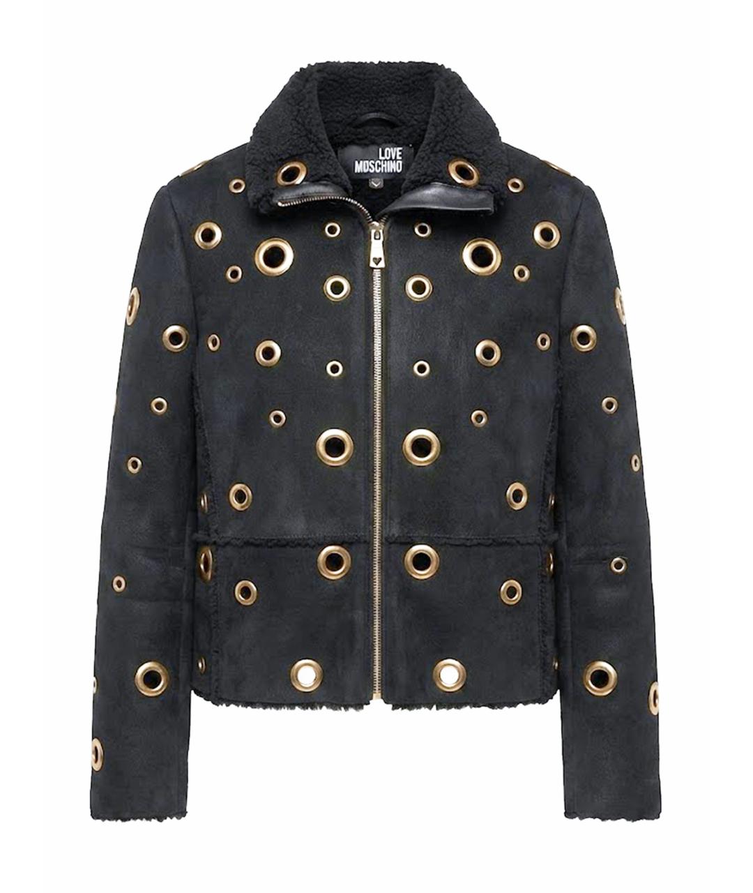 LOVE MOSCHINO Черная дубленка, фото 1