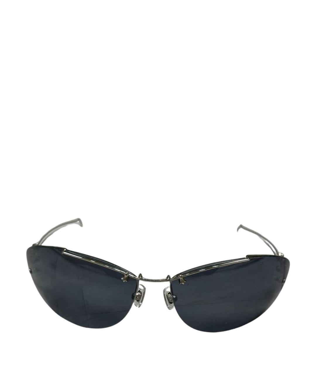 CHROME HEARTS Черные металлические солнцезащитные очки, фото 1