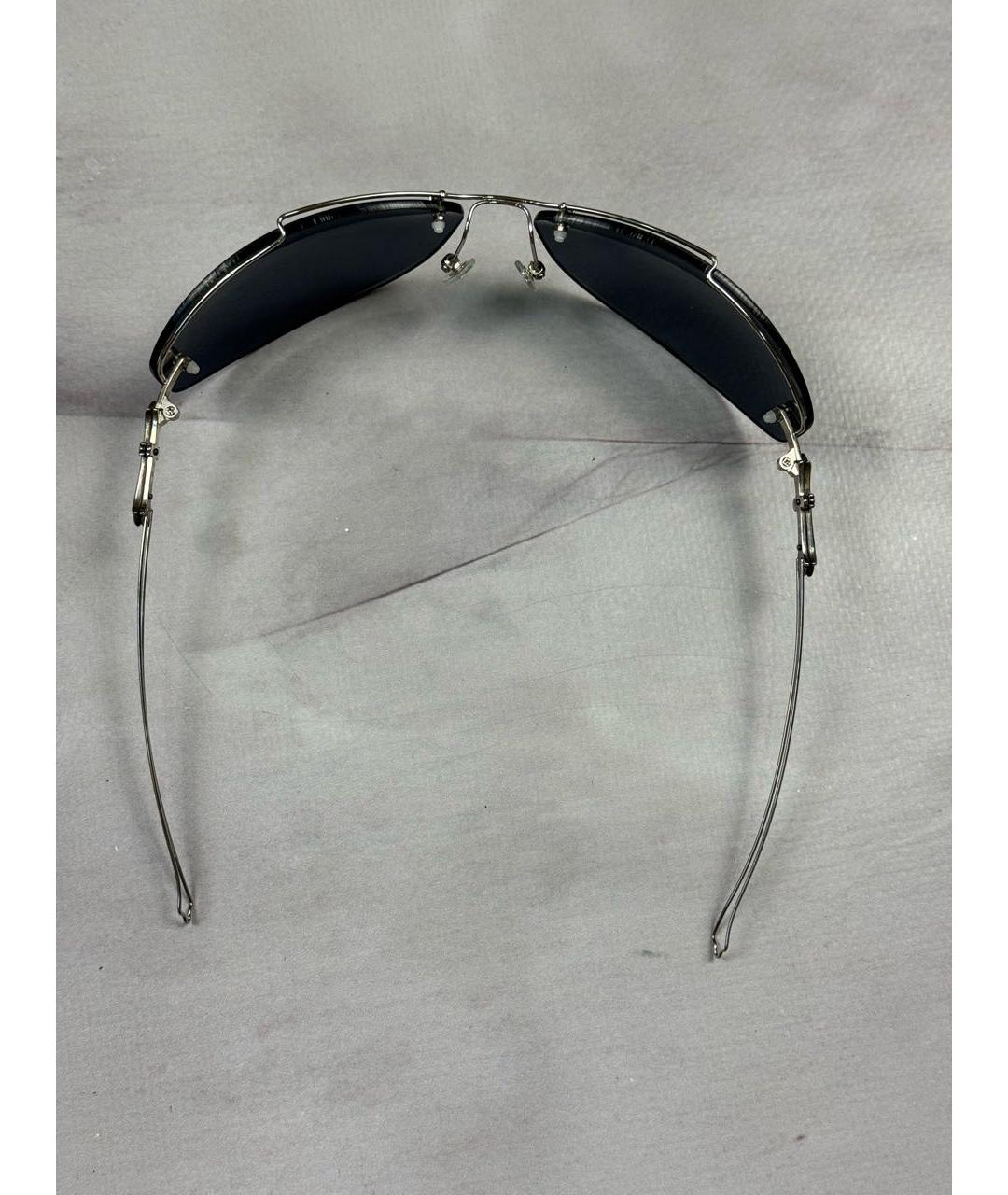 CHROME HEARTS Черные металлические солнцезащитные очки, фото 7