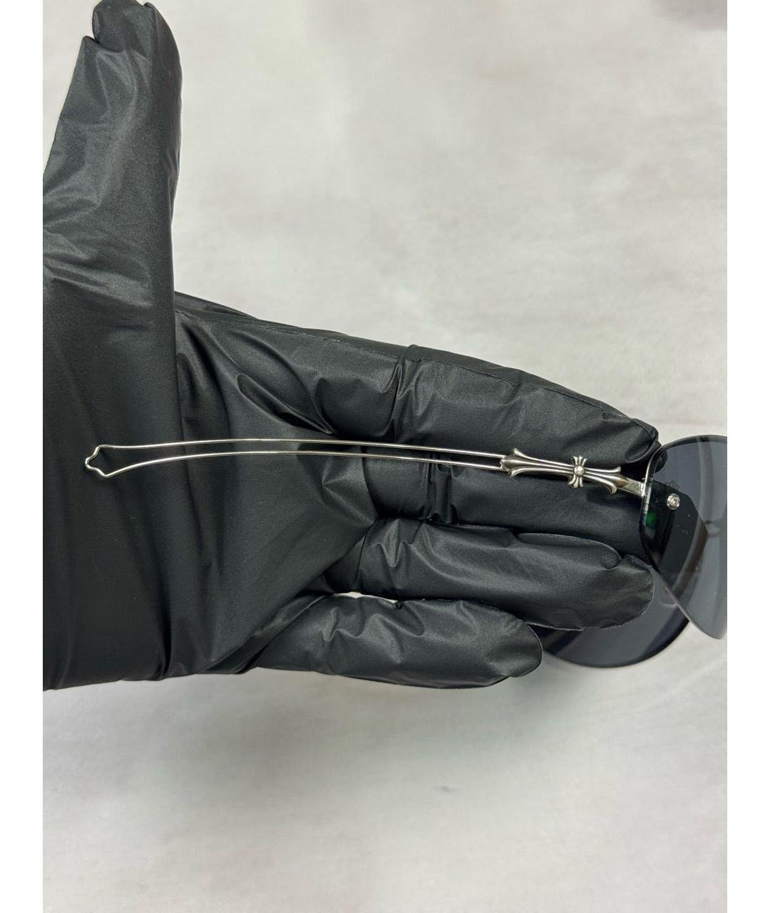 CHROME HEARTS Черные металлические солнцезащитные очки, фото 3