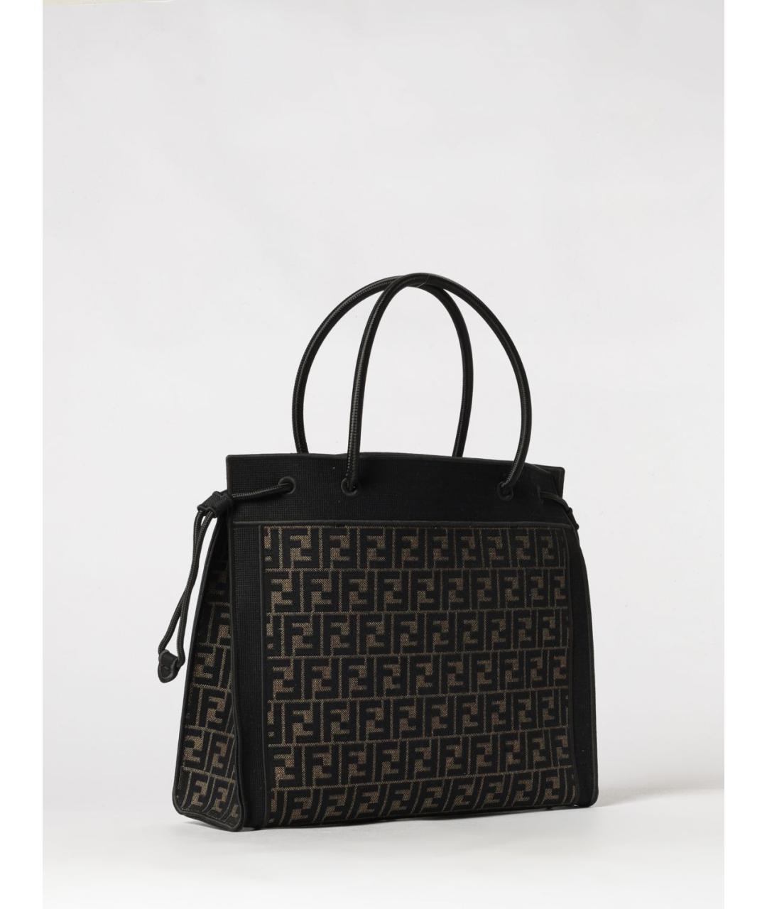 FENDI Коричневая хлопковая сумка через плечо, фото 2