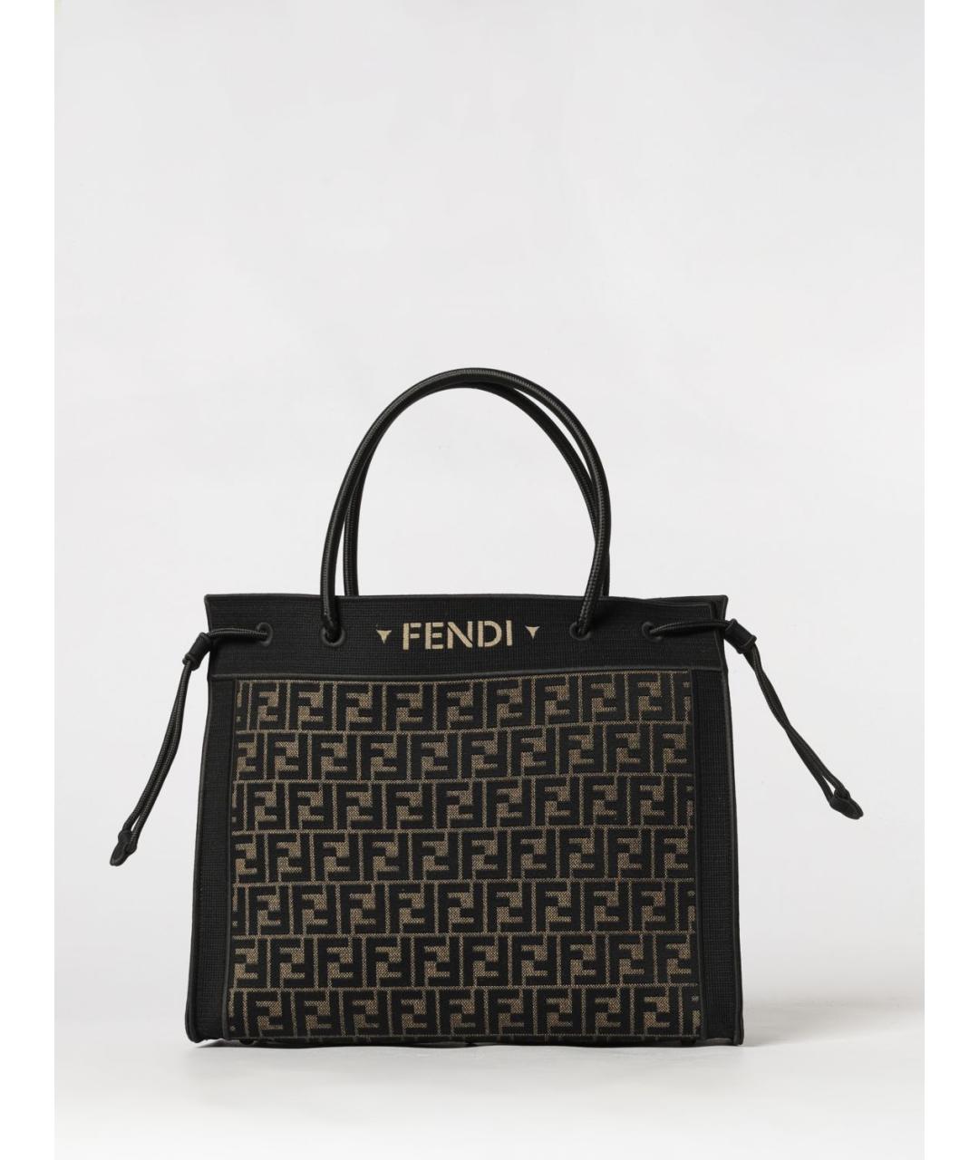 FENDI Коричневая хлопковая сумка через плечо, фото 5