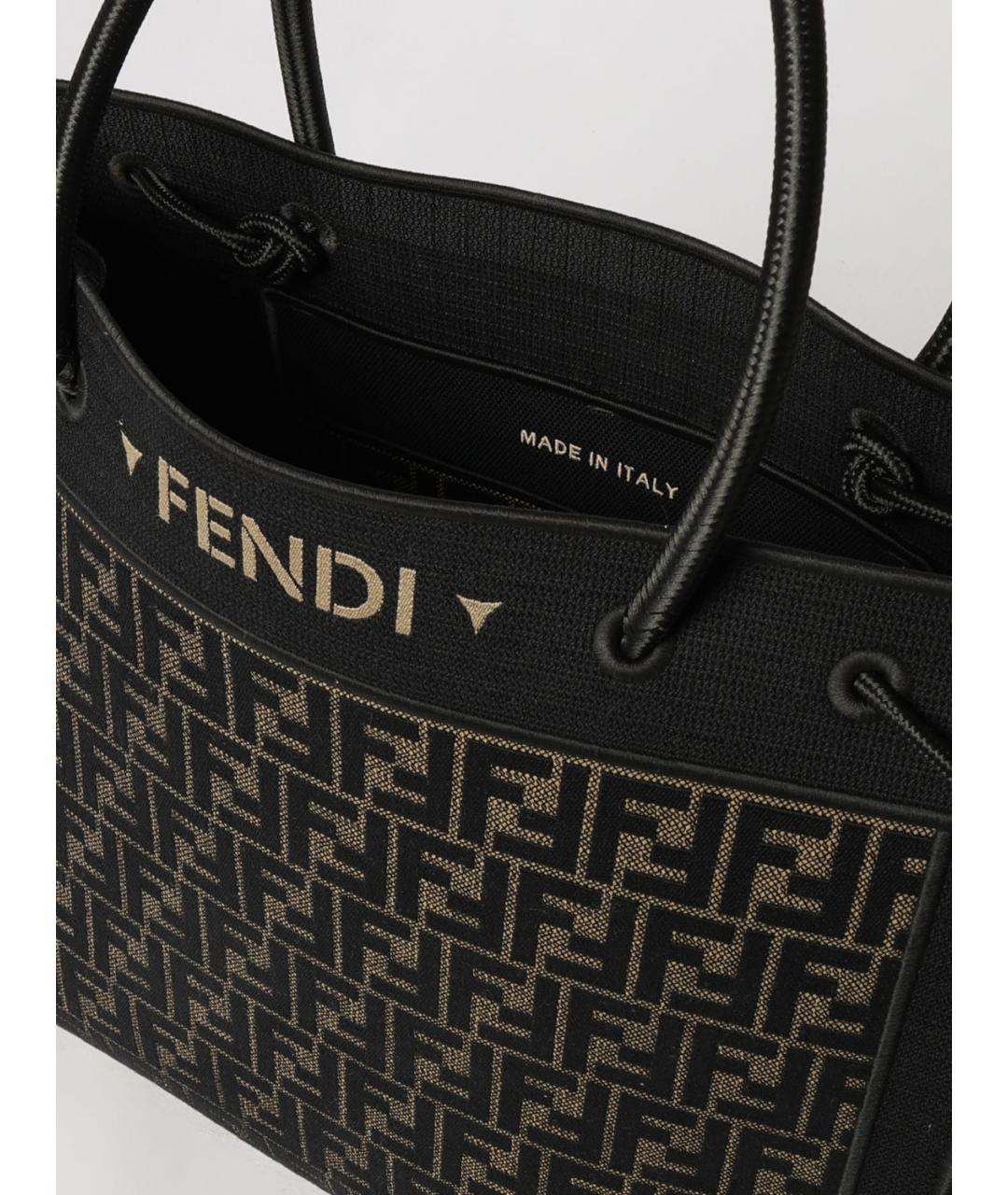 FENDI Коричневая хлопковая сумка через плечо, фото 4