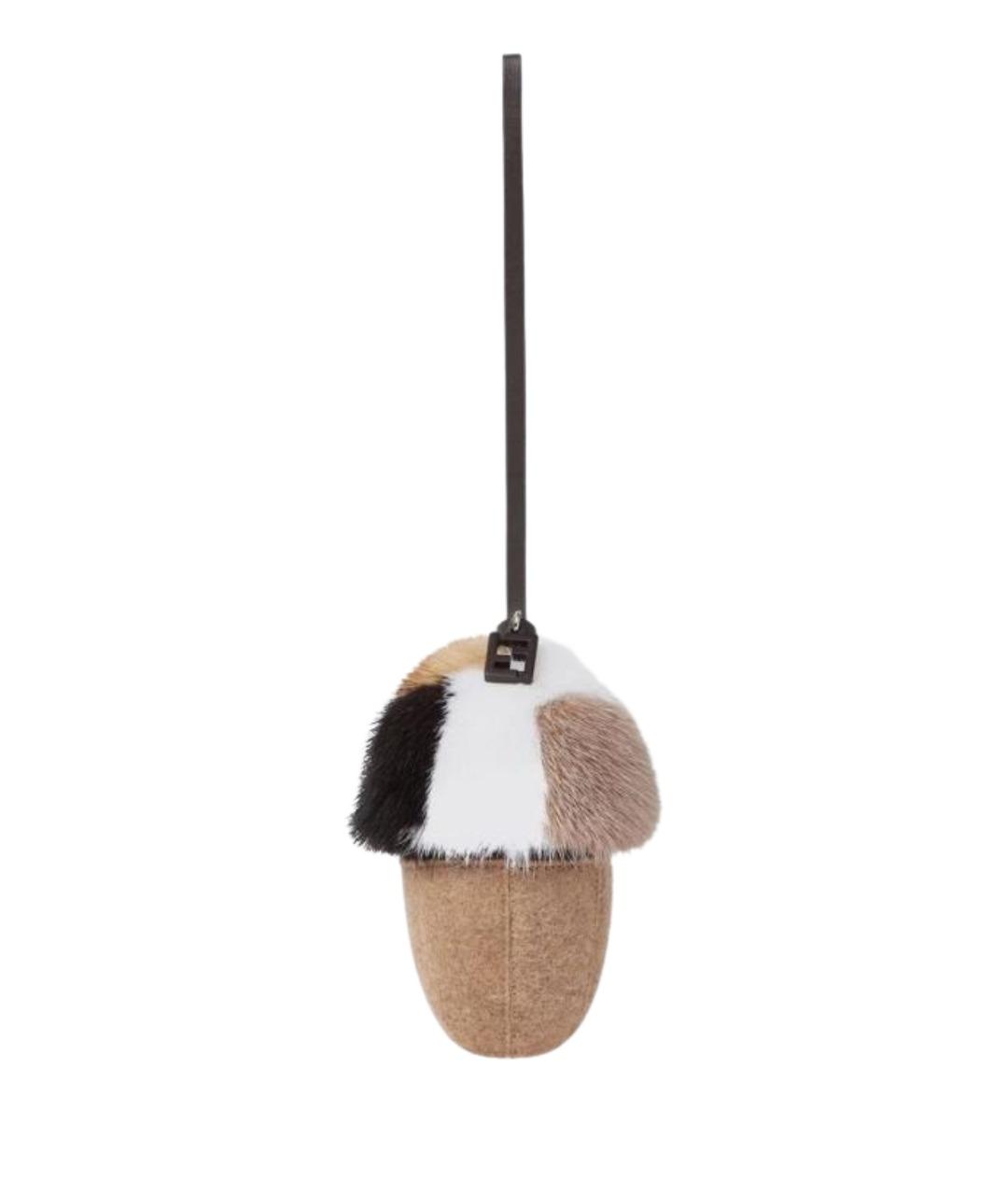 FENDI Бежевый брелок, фото 1