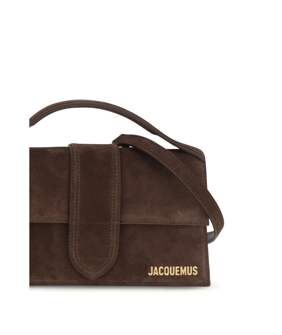 JACQUEMUS Коричневая кожаная сумка через плечо, фото 4