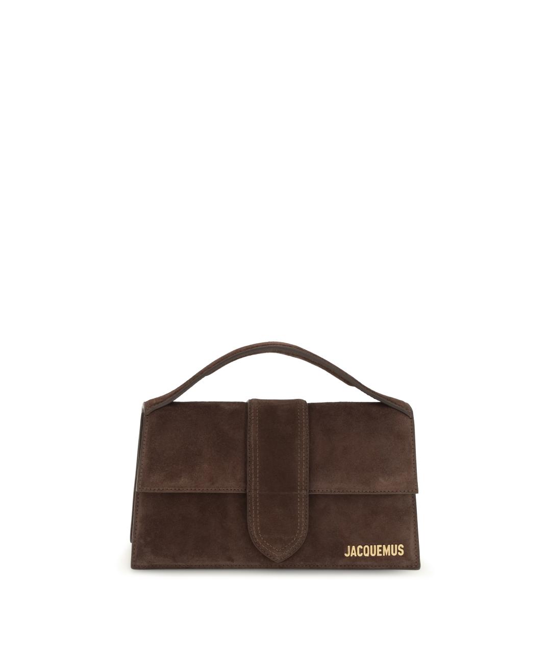 JACQUEMUS Коричневая кожаная сумка через плечо, фото 1