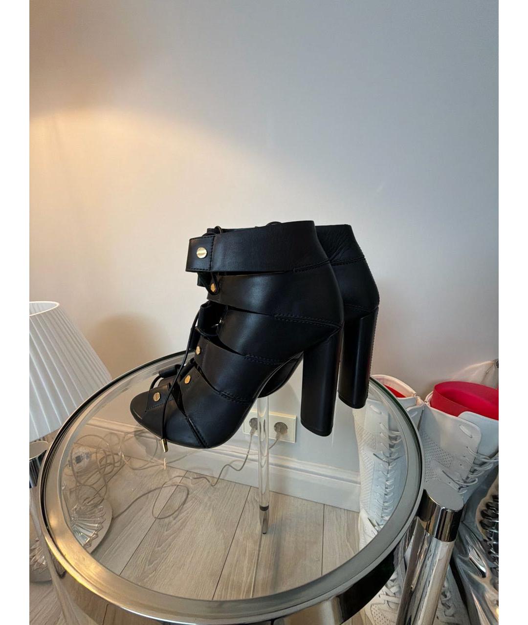 TOM FORD Черные кожаные босоножки, фото 6