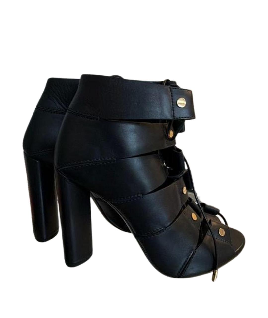 TOM FORD Черные кожаные босоножки, фото 1