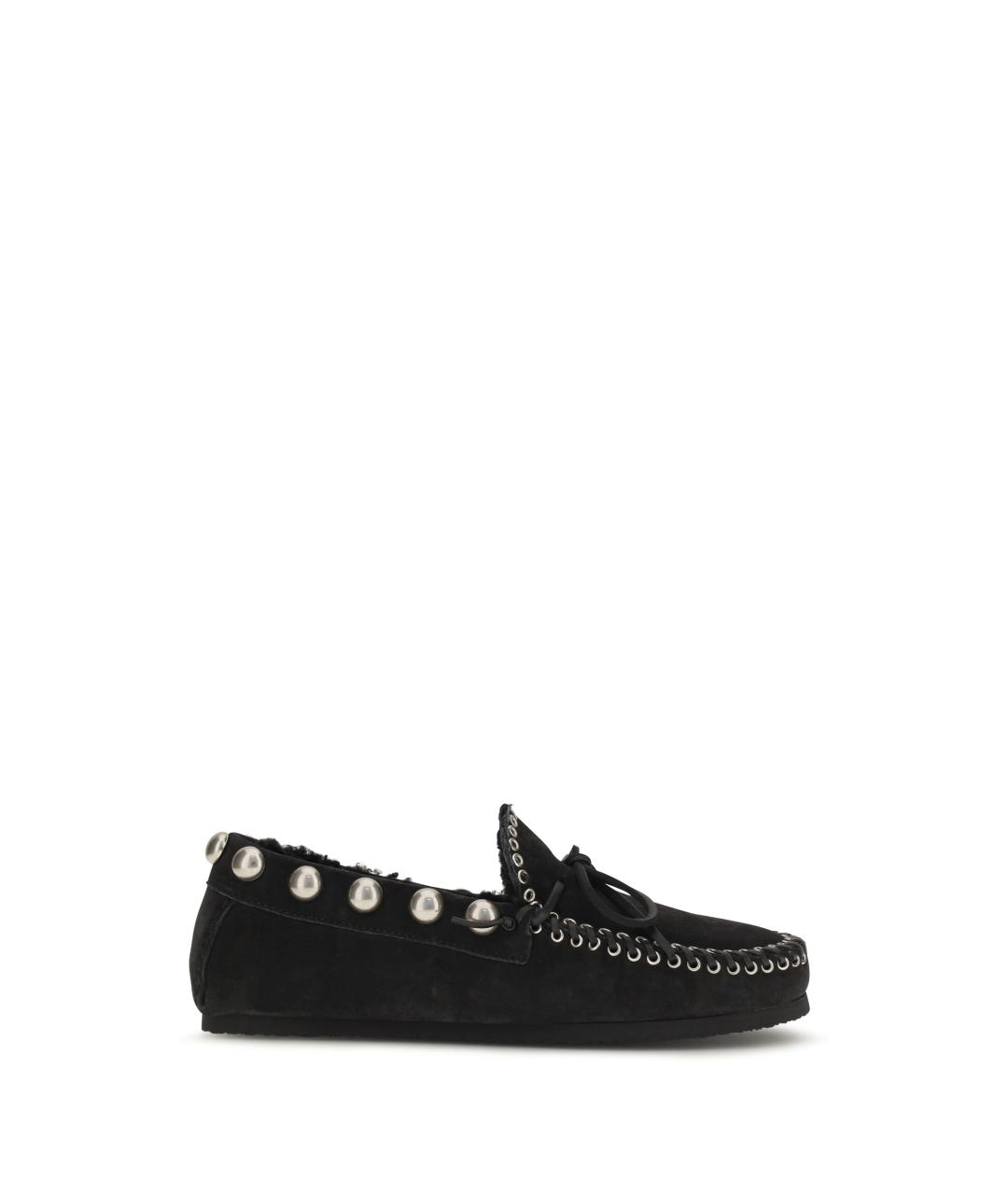 ISABEL MARANT Черные кожаные лоферы, фото 1