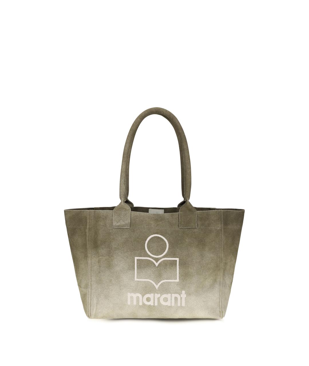 ISABEL MARANT Хаки хлопковая сумка тоут, фото 5