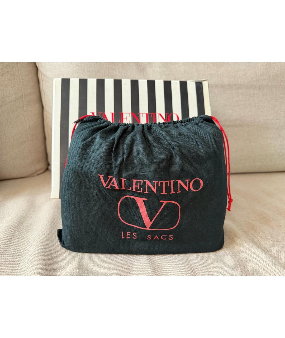 VALENTINO Оранжевая кожаная сумка через плечо, фото 7
