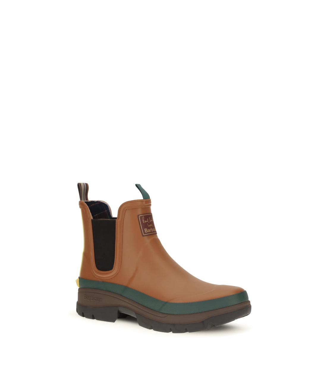 BARBOUR Коричневые синтетические низкие ботинки, фото 2