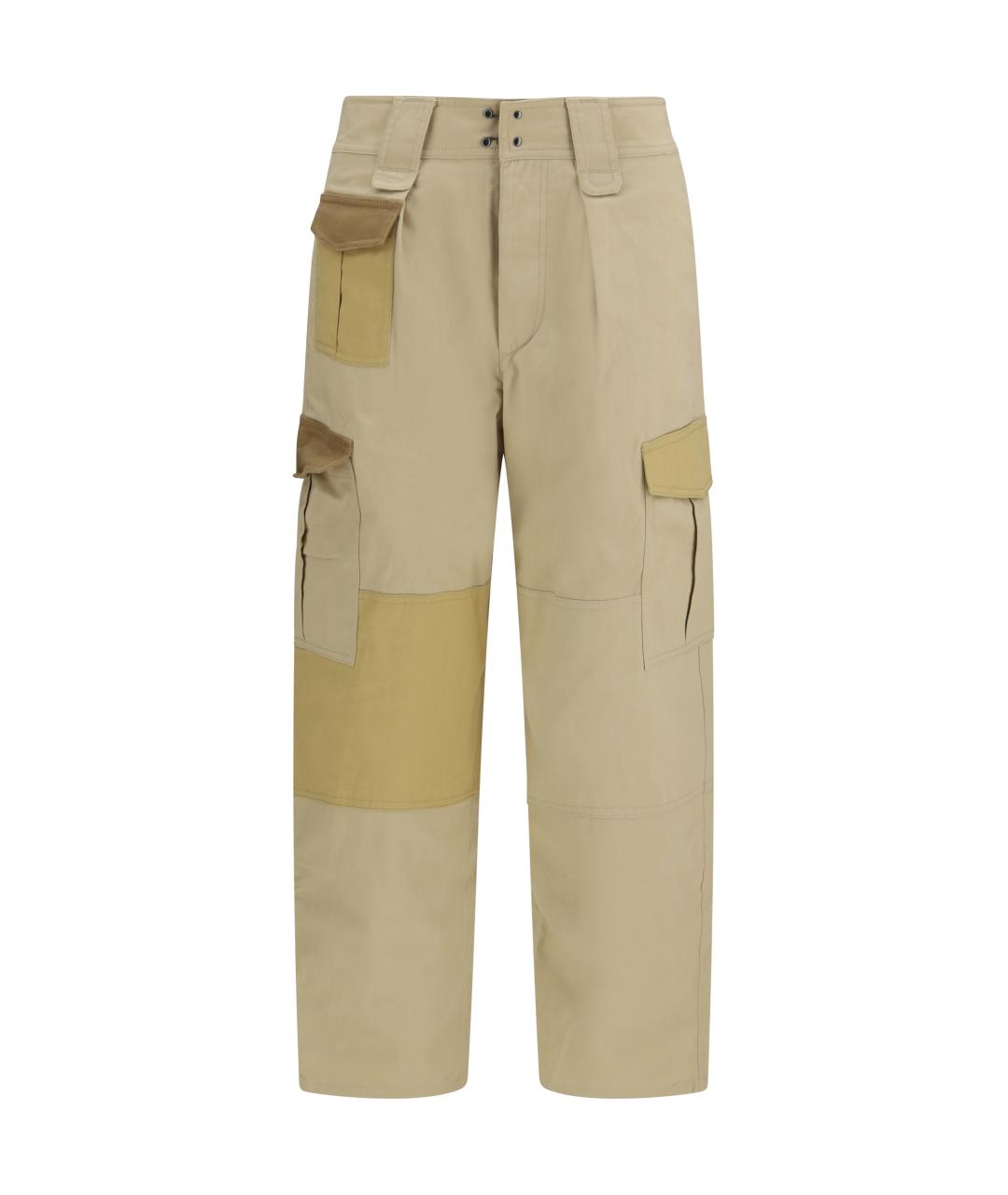 ISABEL MARANT ETOILE Бежевые хлопковые прямые брюки, фото 1