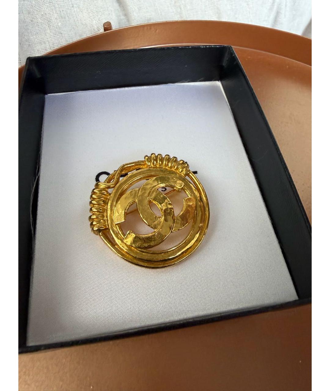 CHANEL Золотая позолоченная булавка / брошь, фото 7