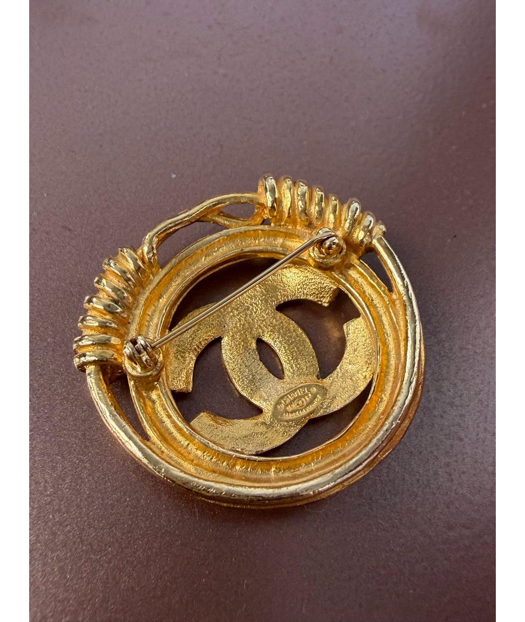 CHANEL Золотая позолоченная булавка / брошь, фото 6