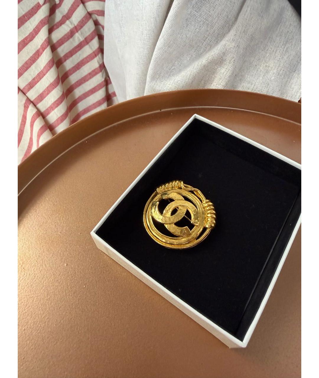 CHANEL Золотая позолоченная булавка / брошь, фото 4