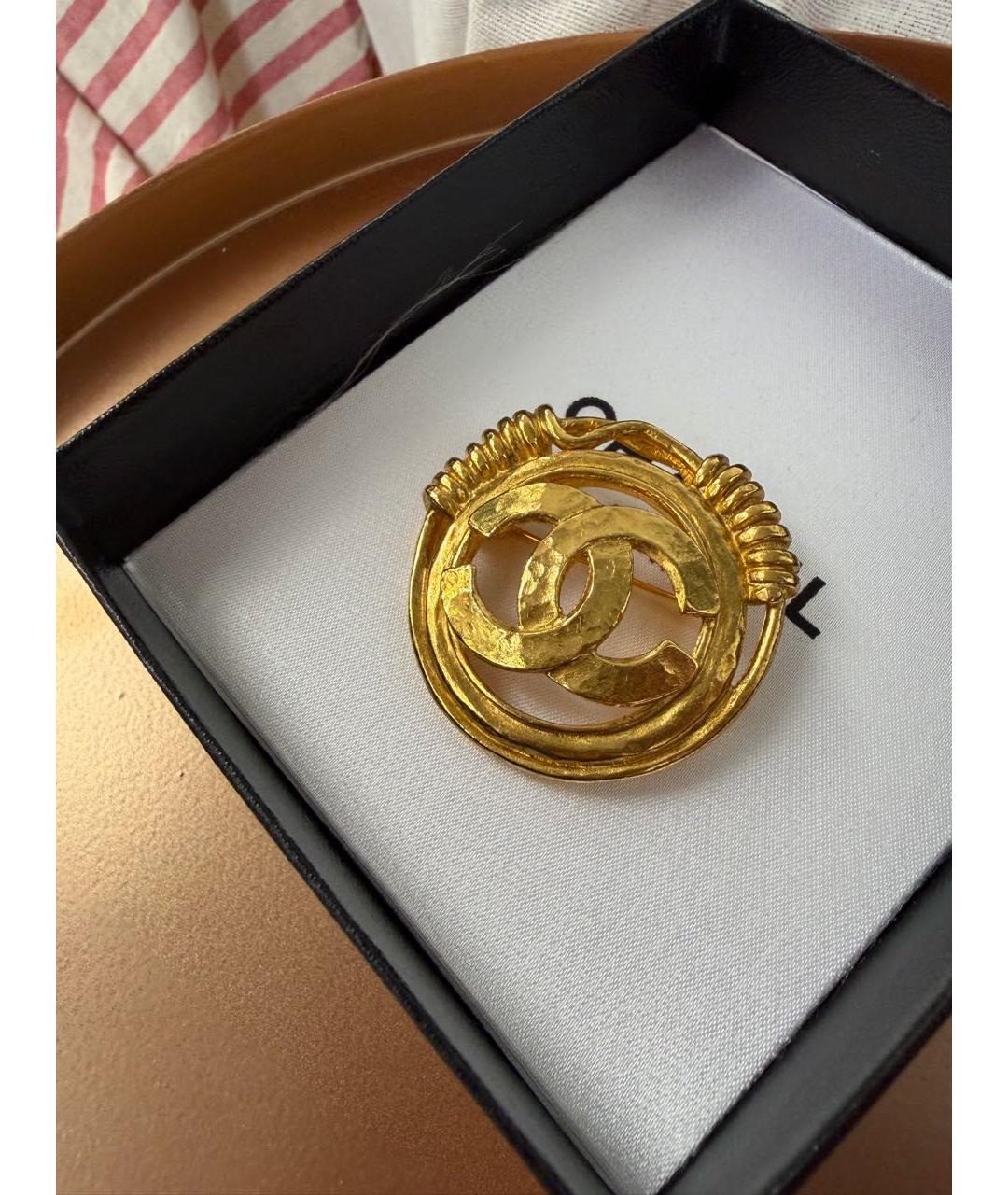 CHANEL Золотая позолоченная булавка / брошь, фото 3