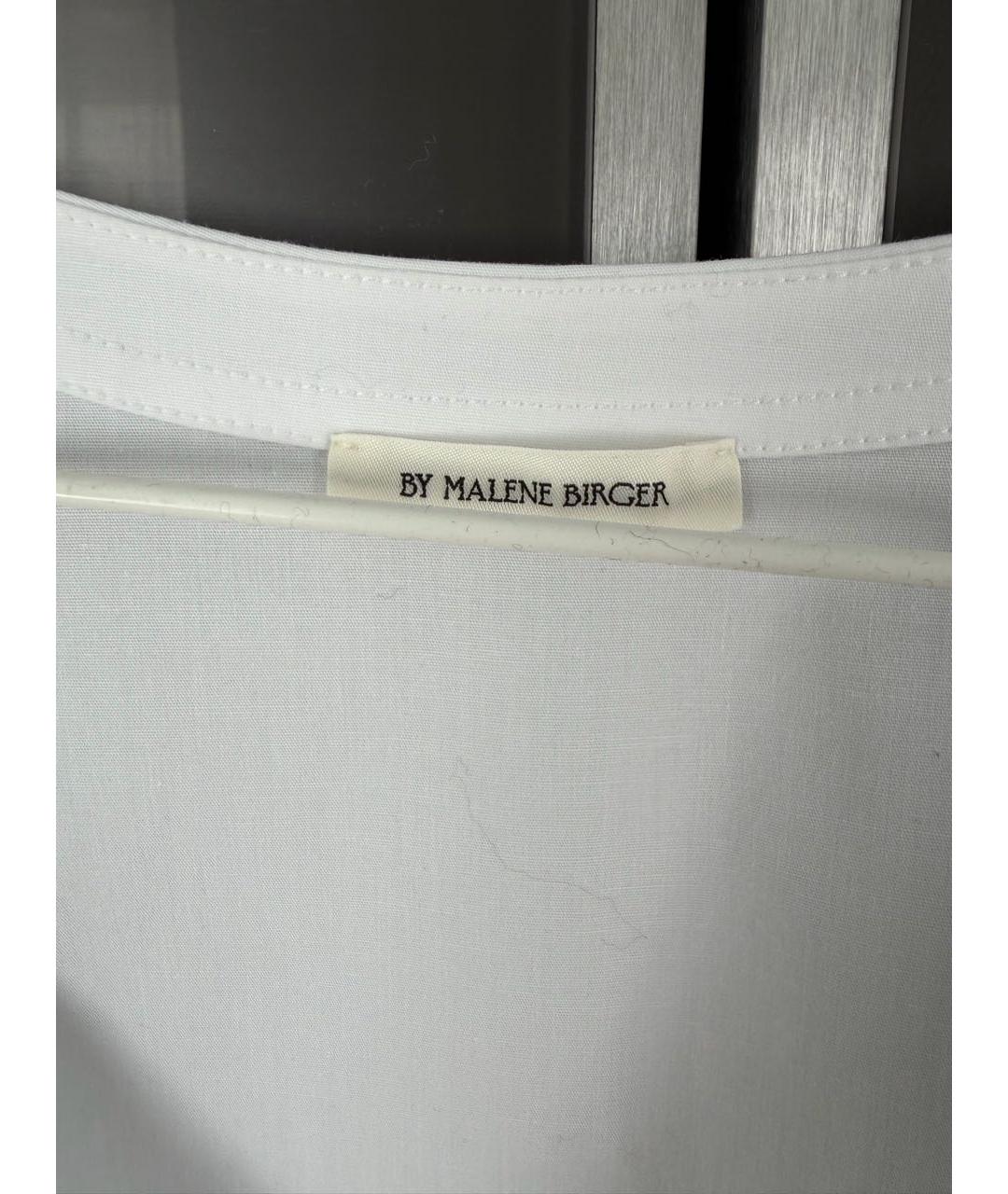 BY MALENE BIRGER Белая хлопко-эластановая блузы, фото 3