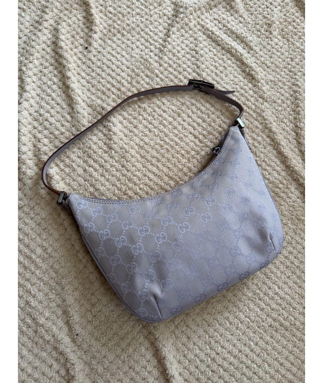 GUCCI Фиолетовая тканевая сумка с короткими ручками, фото 9