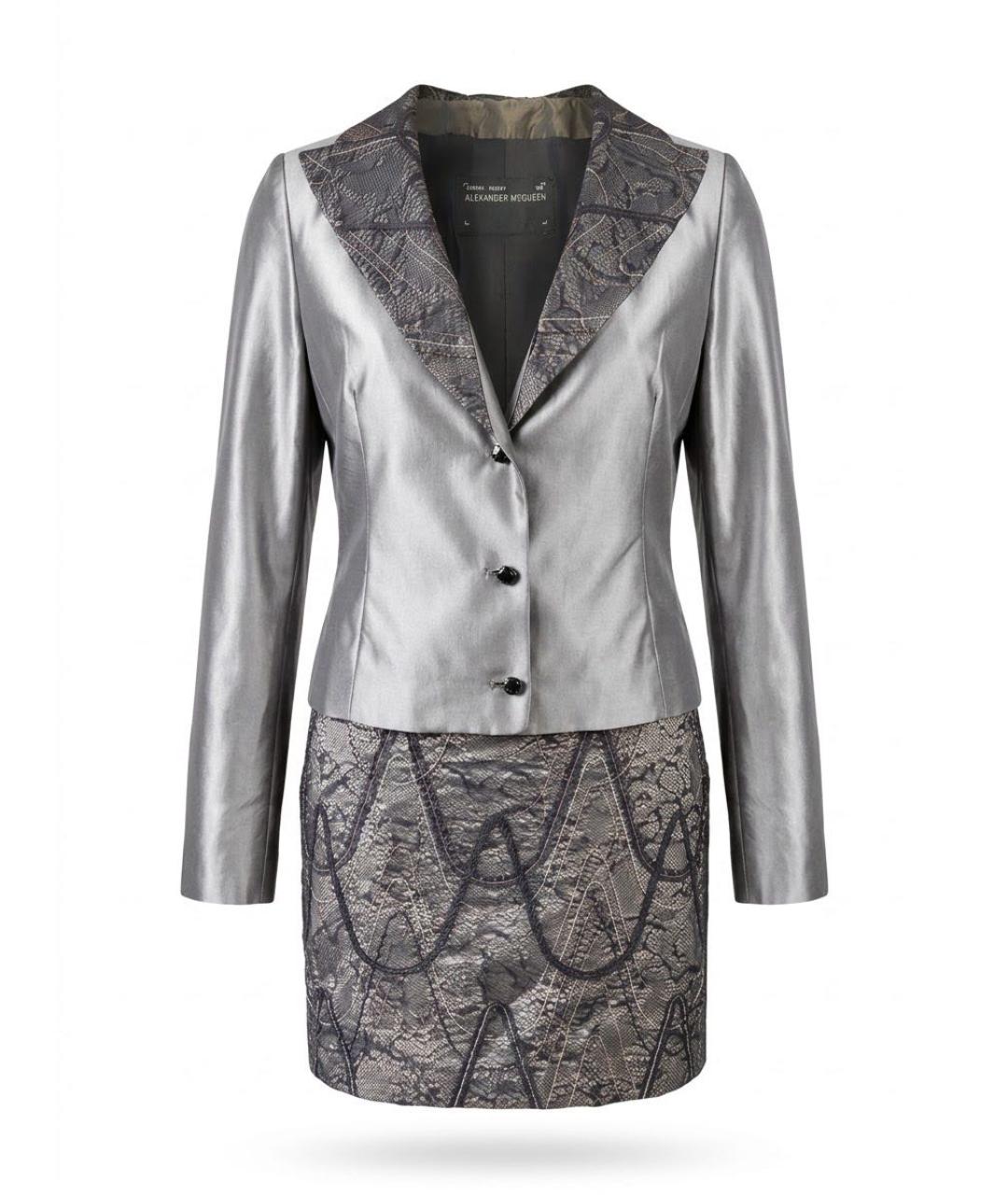 ALEXANDER MCQUEEN Хаки полиэстеровый костюм с юбками, фото 8