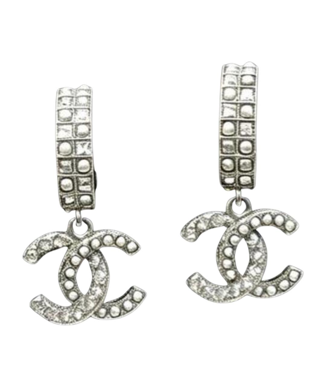 CHANEL Серебряные серьги, фото 1