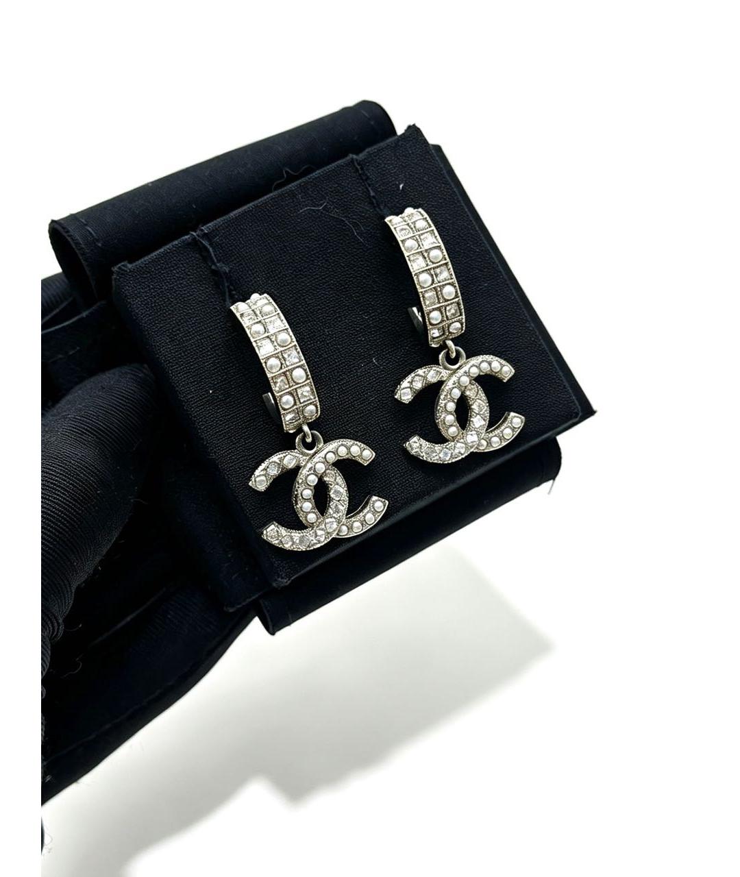 CHANEL Серебряные серьги, фото 2