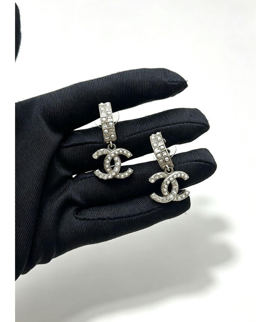 CHANEL Серебряные серьги, фото 4