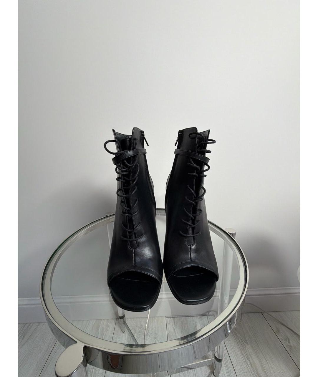 SAINT LAURENT Черные кожаные ботильоны, фото 2