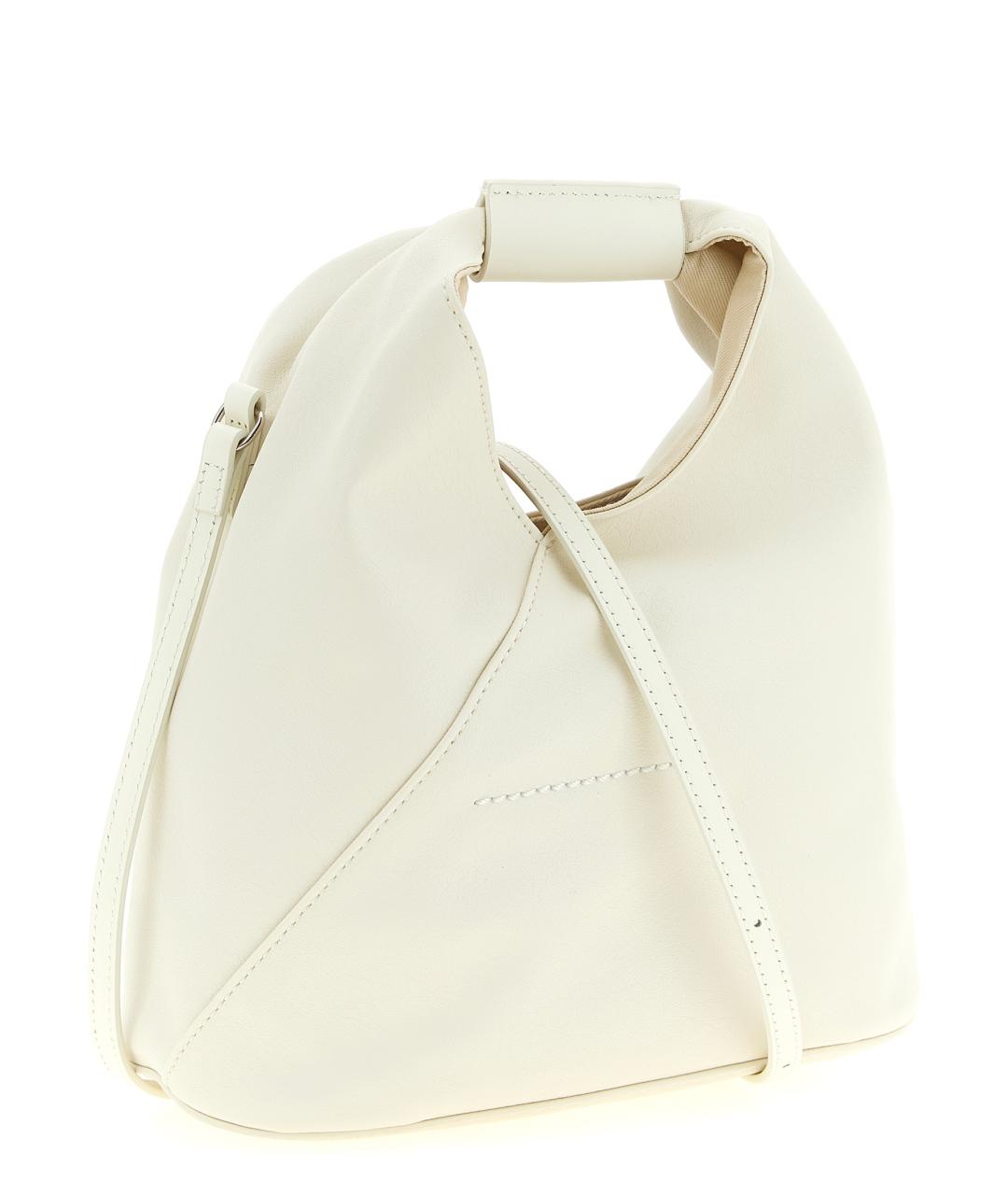 MM6 MAISON MARGIELA Белая сумка с короткими ручками из искусственной кожи, фото 2