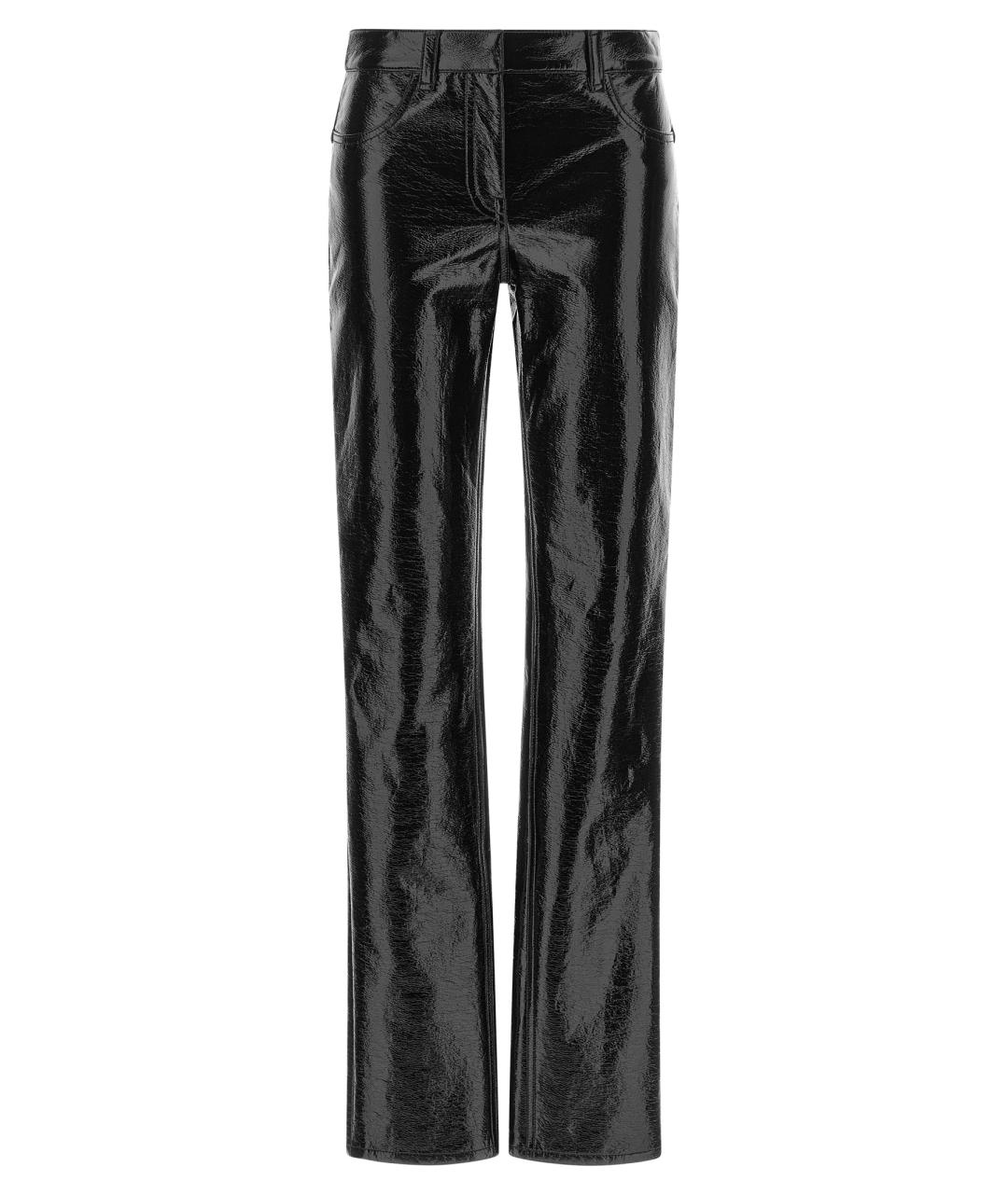 COURREGES Черные хлопковые прямые брюки, фото 1