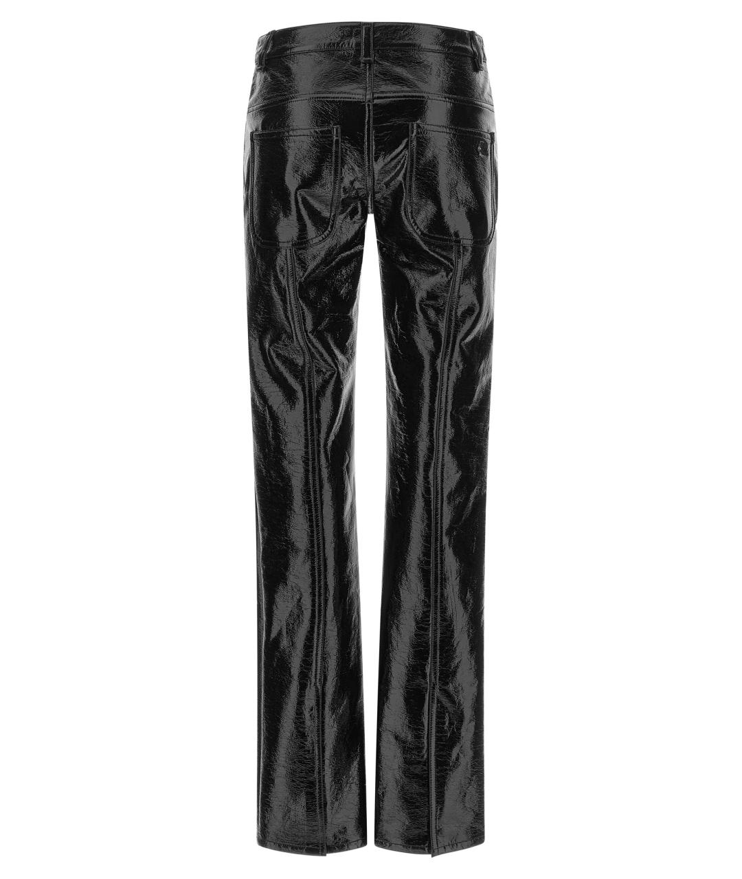COURREGES Черные хлопковые прямые брюки, фото 2