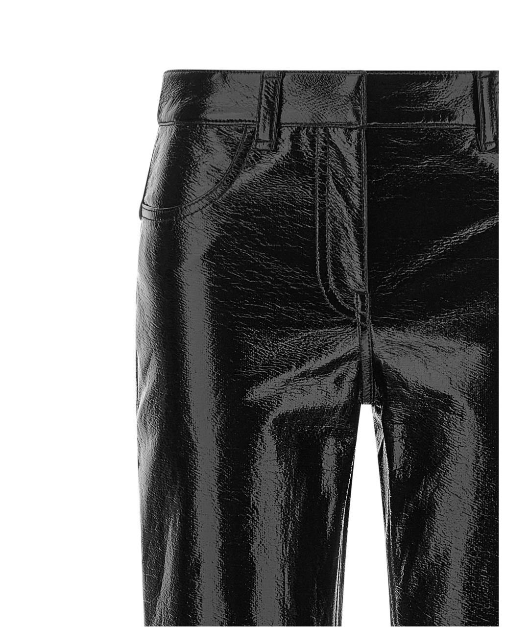 COURREGES Черные хлопковые прямые брюки, фото 3