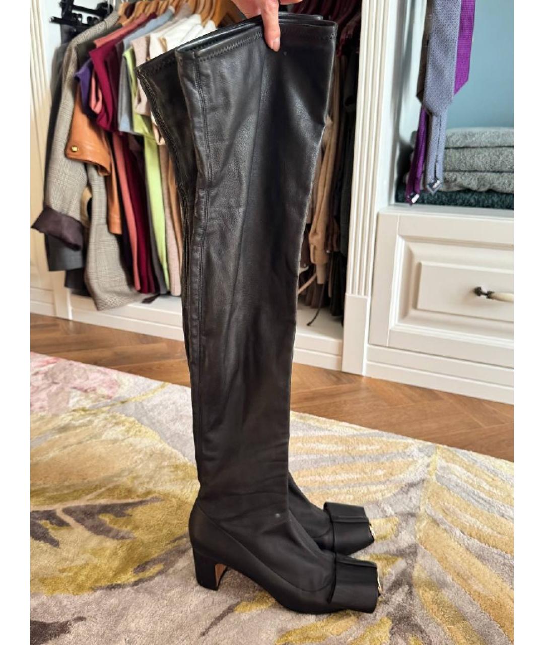 VALENTINO Черные сапоги из искусственной кожи, фото 8