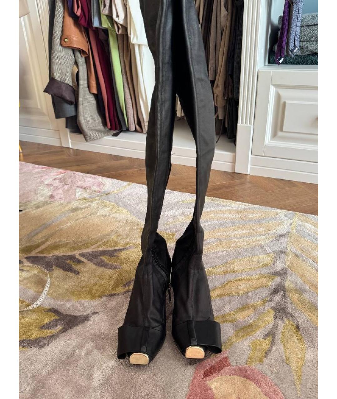 VALENTINO Черные сапоги из искусственной кожи, фото 3