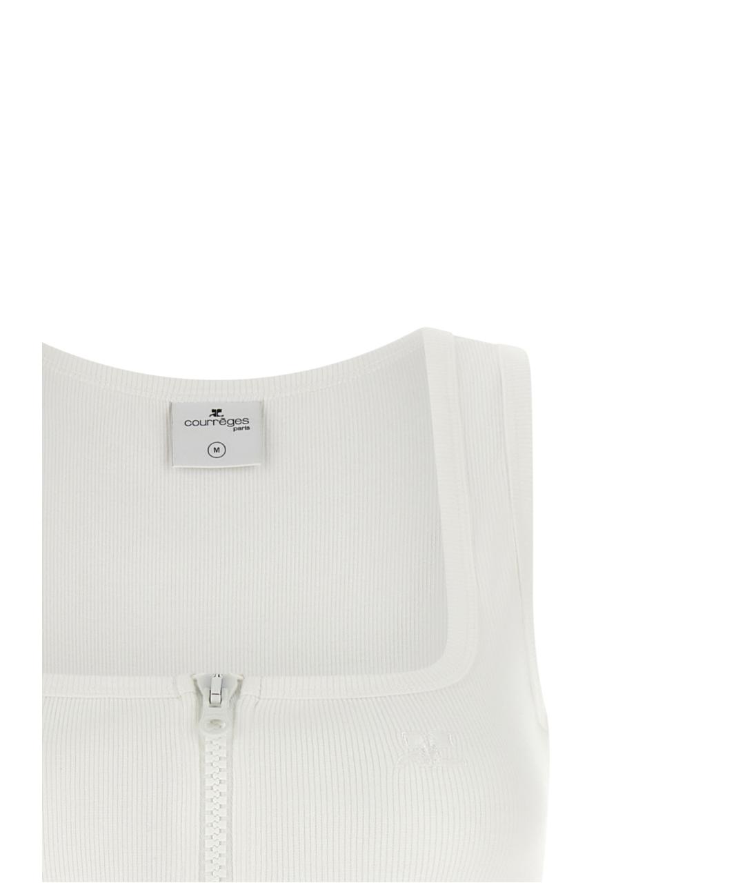 COURREGES Белая хлопковая майка, фото 3