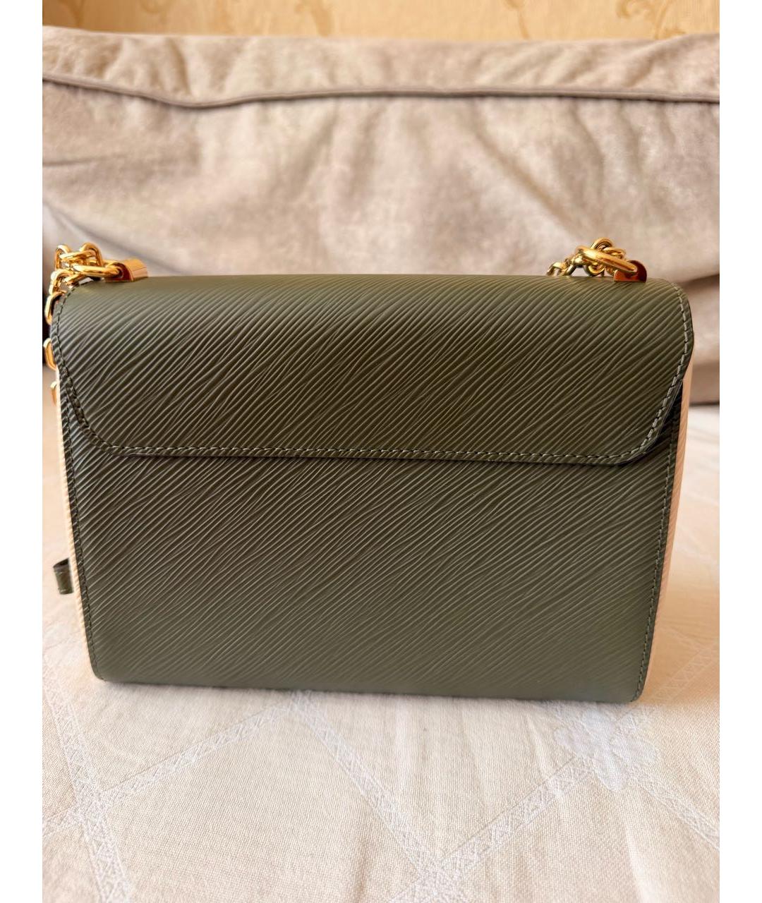 LOUIS VUITTON Хаки кожаная сумка через плечо, фото 2