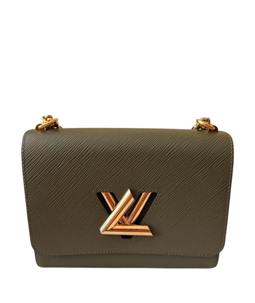 LOUIS VUITTON Хаки кожаная сумка через плечо, фото 1