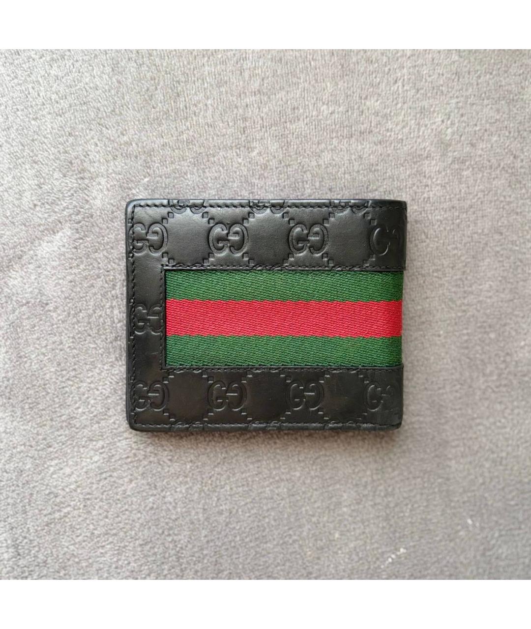 GUCCI Черный кожаный кошелек, фото 2